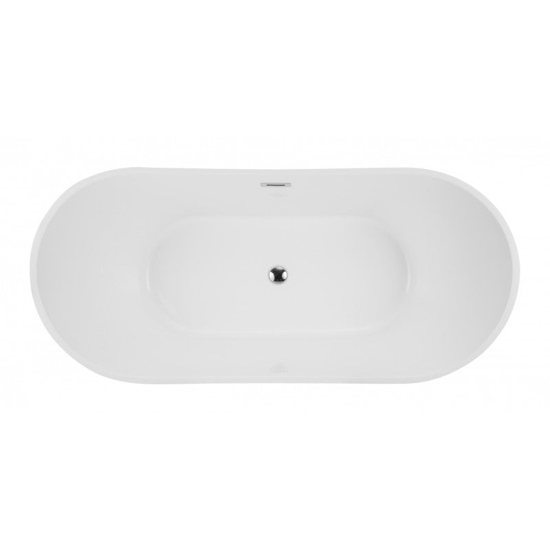 Buri 59" freestanding bathtub, 