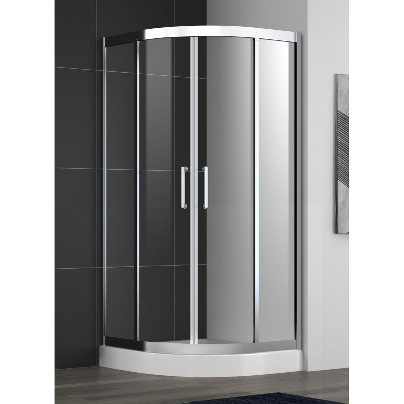 Celeste 32" Chrome, Round Corner Shower