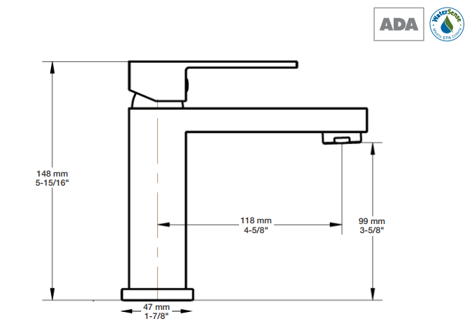 Barrel - Single Hole Lavatory Faucet - REC B05 Collection