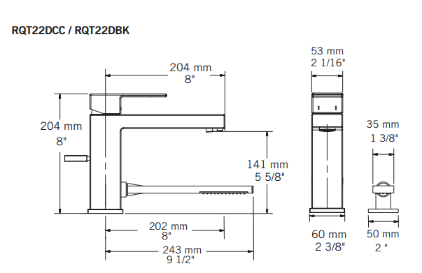 Rubi - Quattro two-piece bath faucet