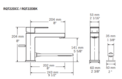 Rubi - Robinet de bain deux morceaux Quattro