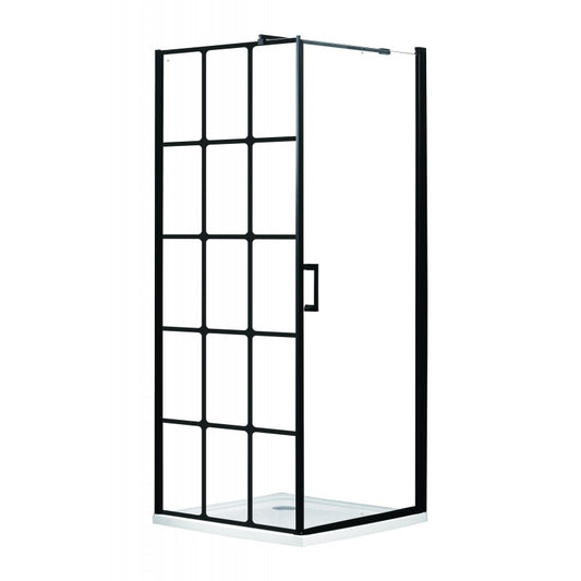 Edda 36" black, square shower