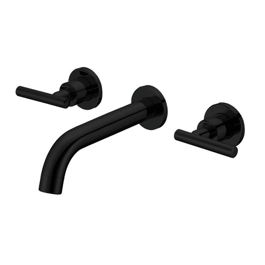 Kami matte black wall-mounted basin and sink faucet