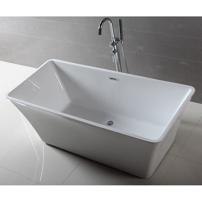 ID Isis 59" Freestanding Bathtub - White 