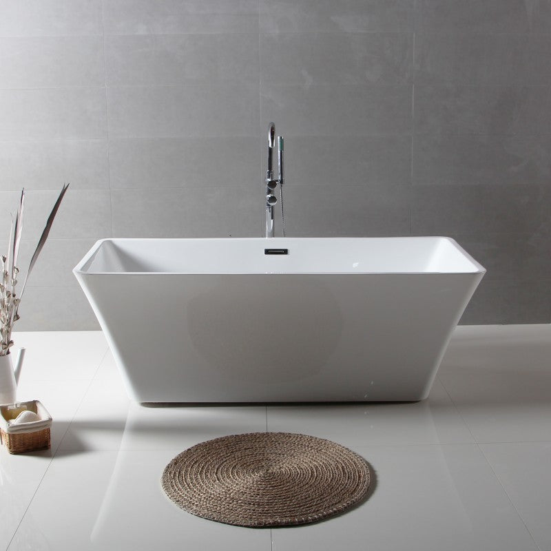 ID Isis 55" Freestanding Bathtub - White 