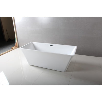 ID Isis 55" Freestanding Bathtub - White 