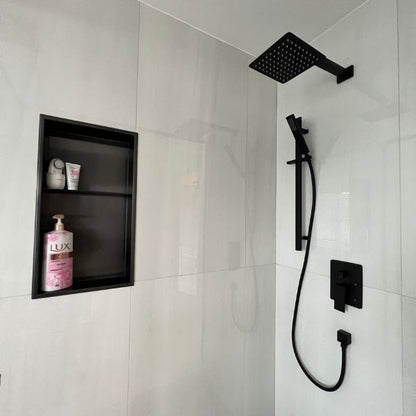 Ensemble de douche noir mat en laiton