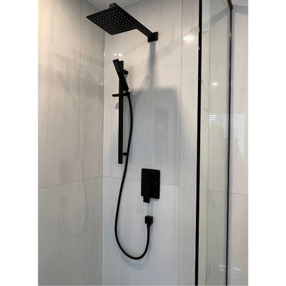 Ensemble de douche noir mat en laiton