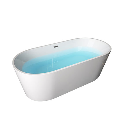 ID 59" Freestanding Tub Rod - White