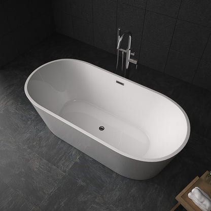 ID 67" Freestanding Tub Rod - White