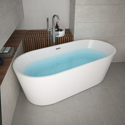 ID 59" Freestanding Tub Rod - White