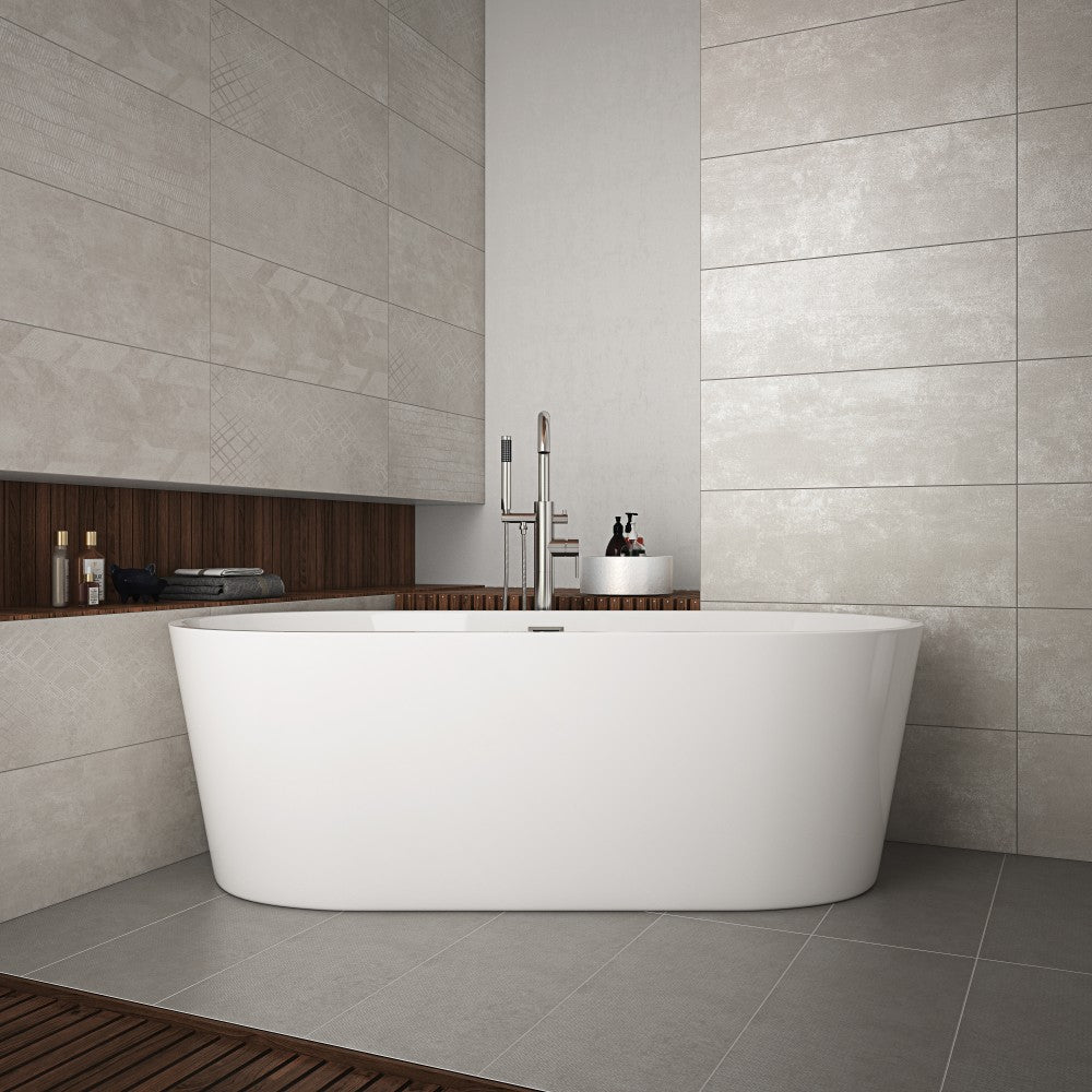 ID 67" Freestanding Tub Rod - White