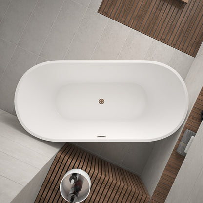 ID 67" Freestanding Tub Rod - White