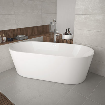 ID 67" Freestanding Tub Rod - White