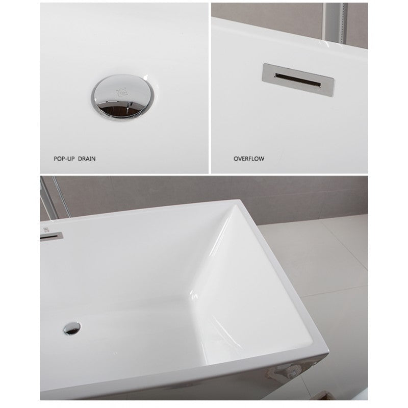 ID 59" Freestanding Roman Bathtub - White