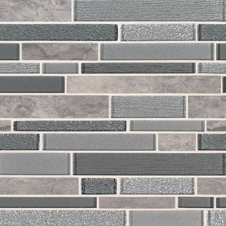 MSI Backsplash and Wall Tile Smoky Alps Interlocking Porcelain Glass Tile