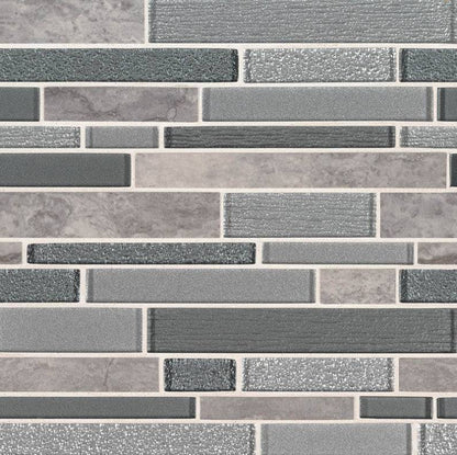 MSI Backsplash and Wall Tile Smoky Alps Interlocking Porcelain Glass Tile