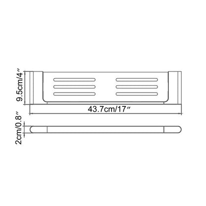 Stainless steel shelf - Rounded 17"