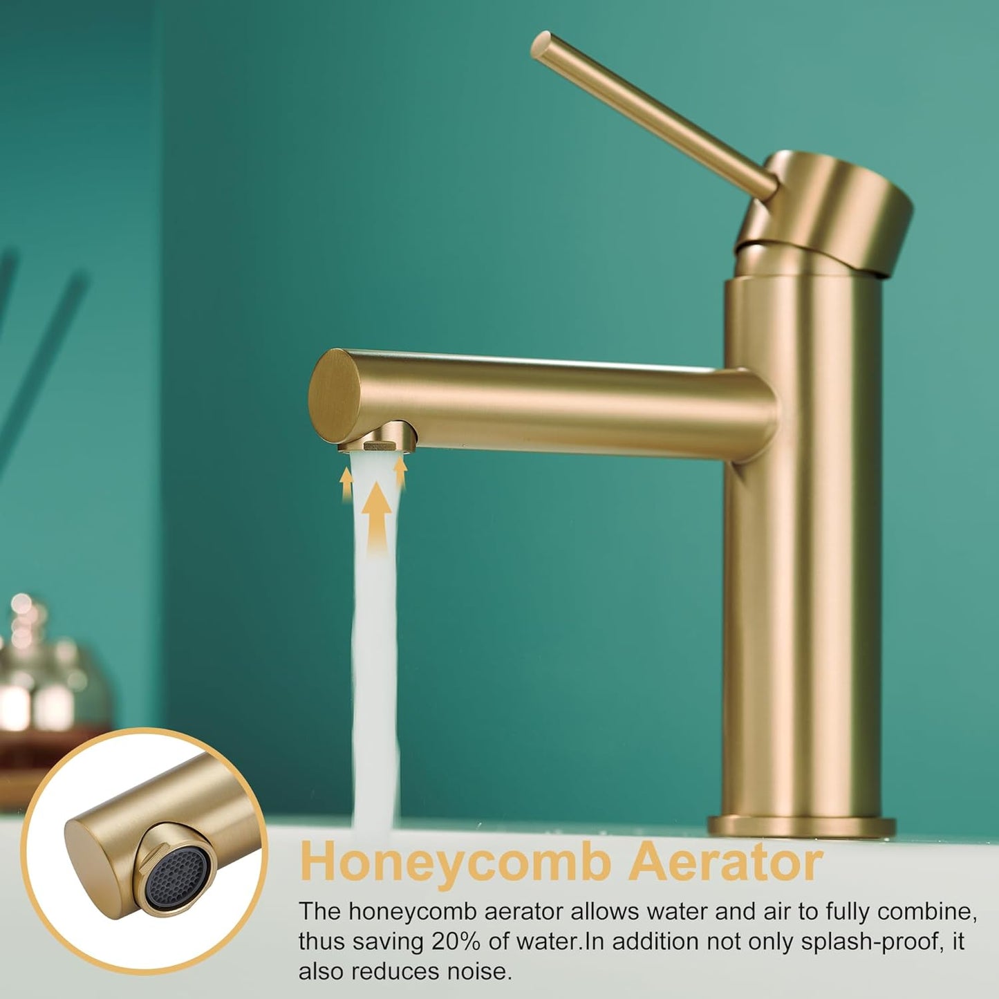 Borua Tohlar Basin Faucet - Gold 