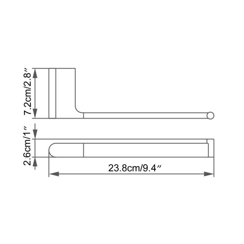 Porte-serviettes L - Arrondi 9"