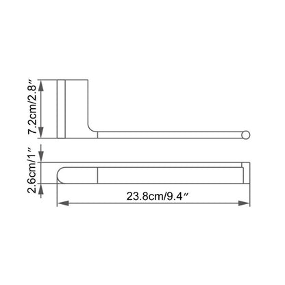 Towel rack L - Rounded 9"