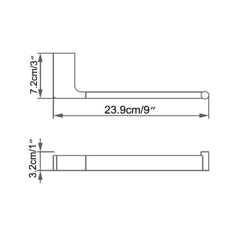 Towel rack L - Square 9"