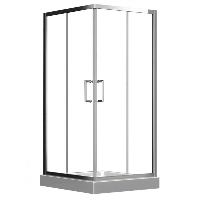 Triton 36" square chrome shower