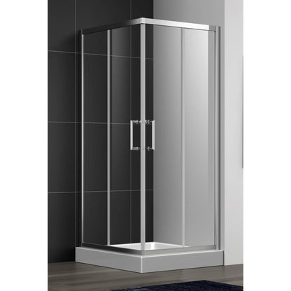 Triton 40" square shower, chrome