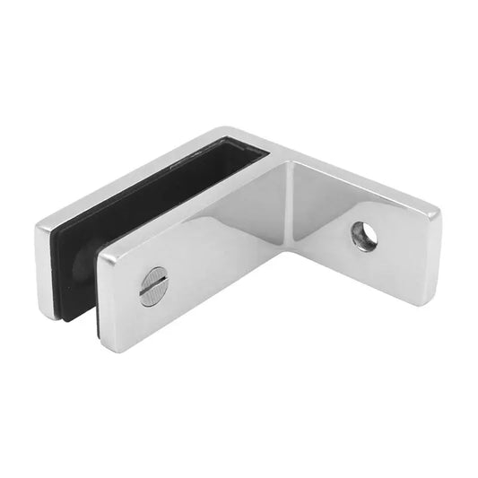 Glass railing connector, wall-mounted 90- stainless steel