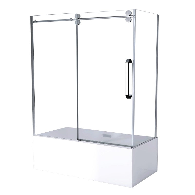 Apollon 32" noir, panneau de verre latéral pour baignoire