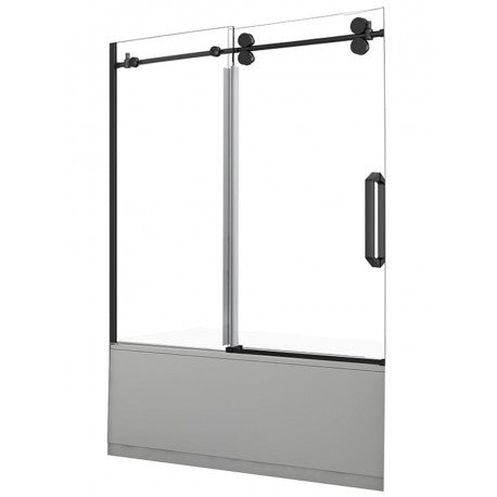 Apollon 60" noir, porte de bain en verre