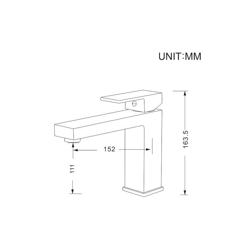 Ares 6.5", matte black, lavatory faucet