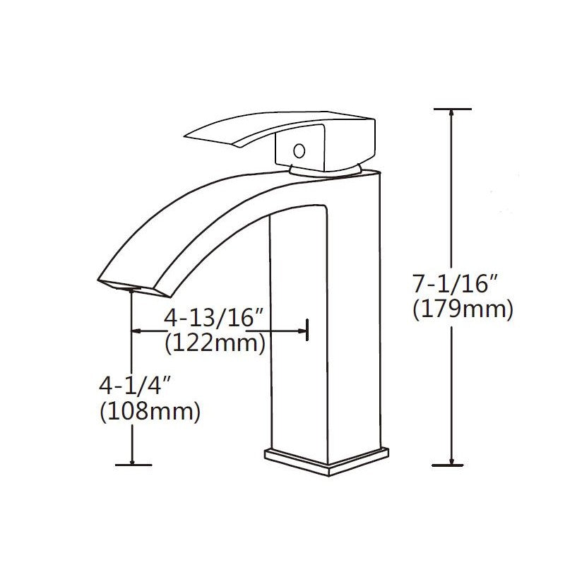 Demeter 7", noir, robinet de lavabo