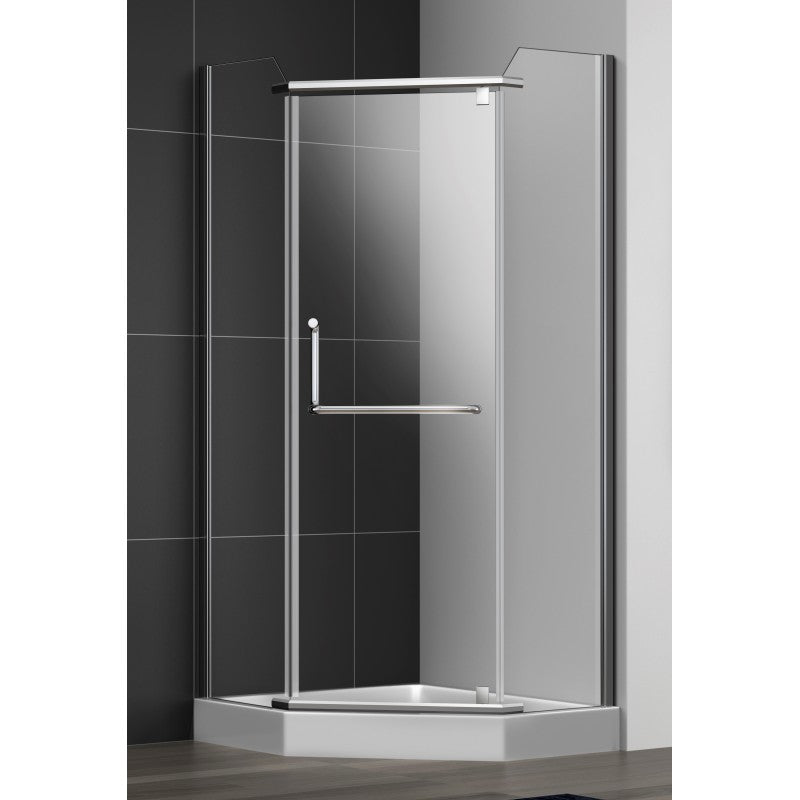 Hera Shower 36", Chrome neo-angle shower