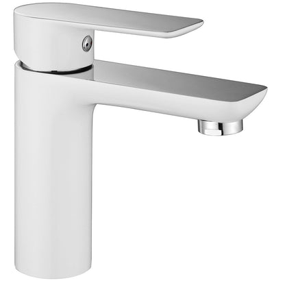 Hades 6", white and chrome, sink faucet