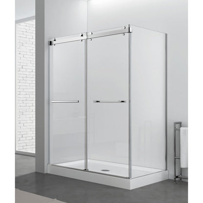 Hestia 60", chrome, glass shower door