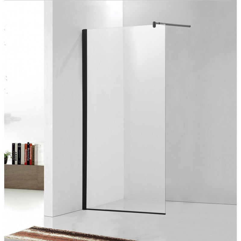 Italia 40in Shower Screen - Black