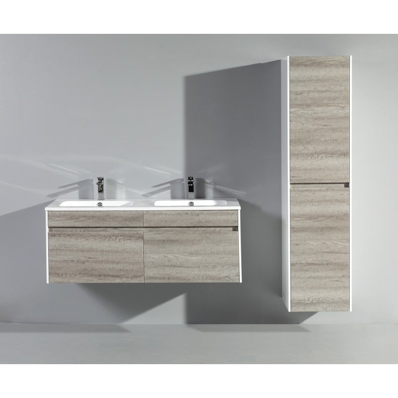 Java 48" Wax Oak, Double Floating Vanity