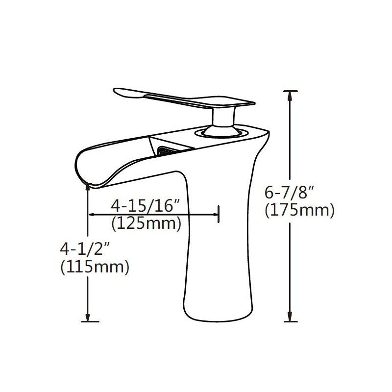 Juma 6", noir, robinet de lavabo