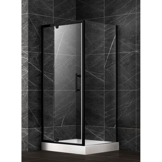 Métis 36" square shower black