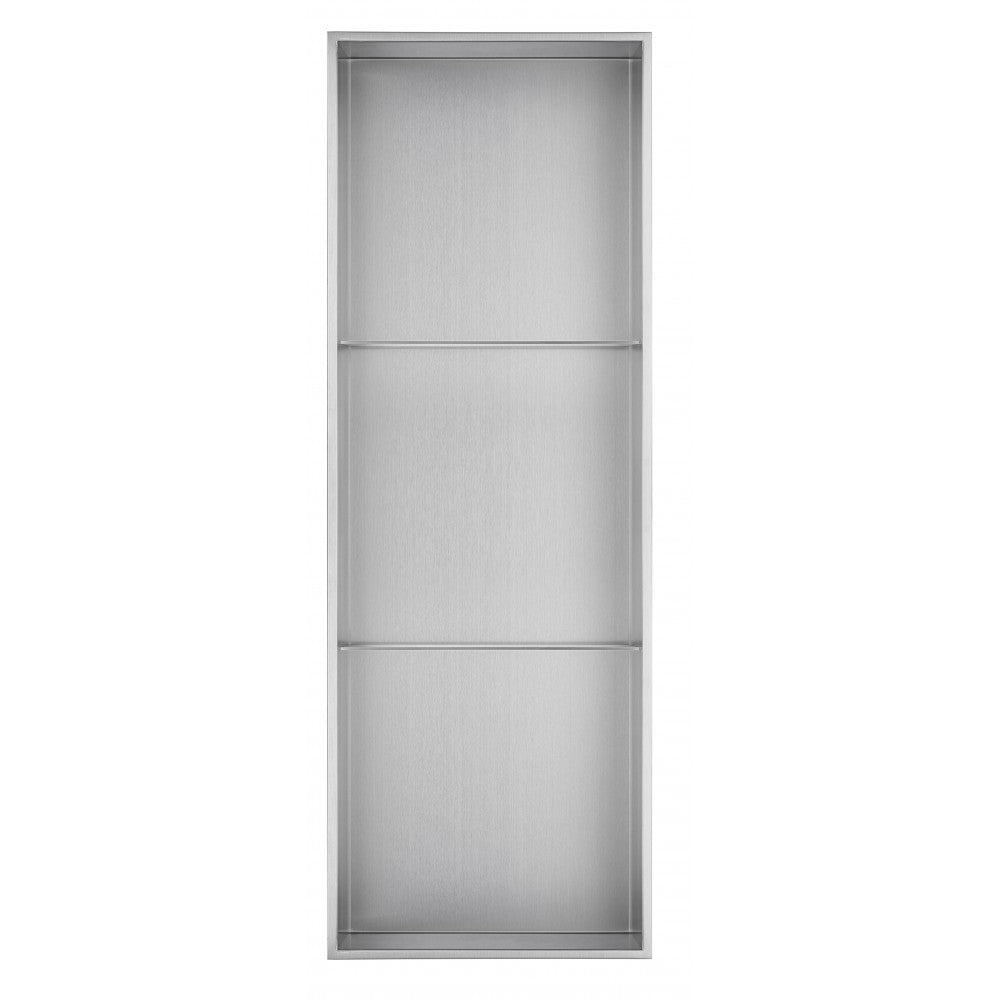 Shower Niche 12in x 36in - Brushed Chrome