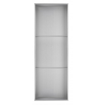 Shower Niche 12in x 36in - Brushed Chrome