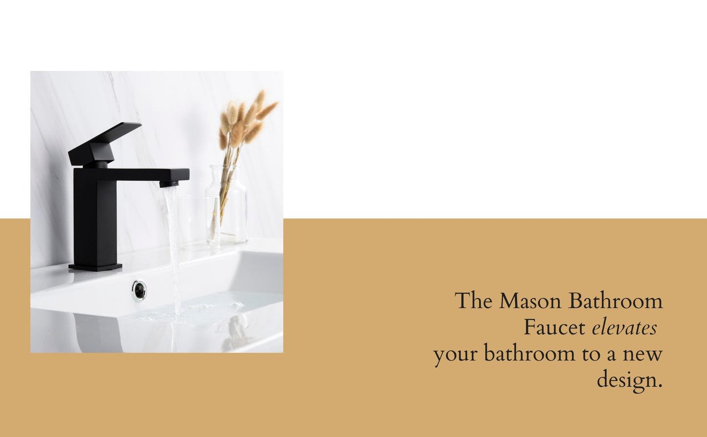 Mason Bathroom Faucet, Black