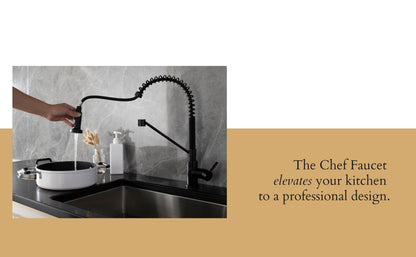 Chef Kitchen Faucet - Black