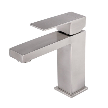 Mason Bathroom Sink Faucet, Brushed Stainless Steel