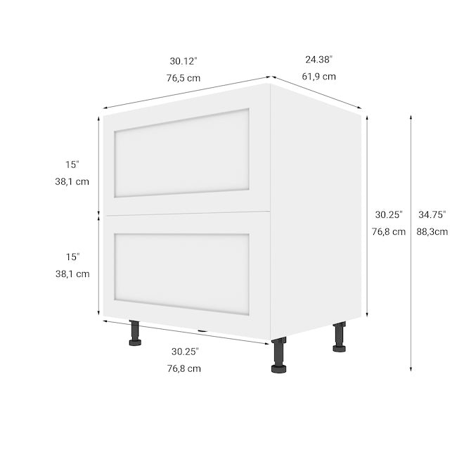 Kitchen Base Cabinet 12in Shaker with drawer