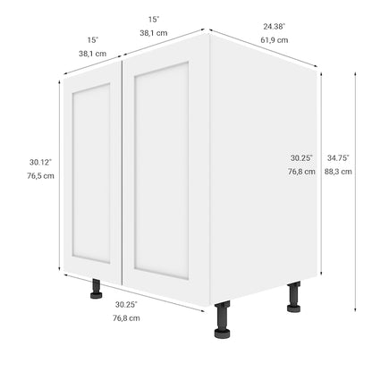 Kitchen Base Cabinet 30in Shaker with door