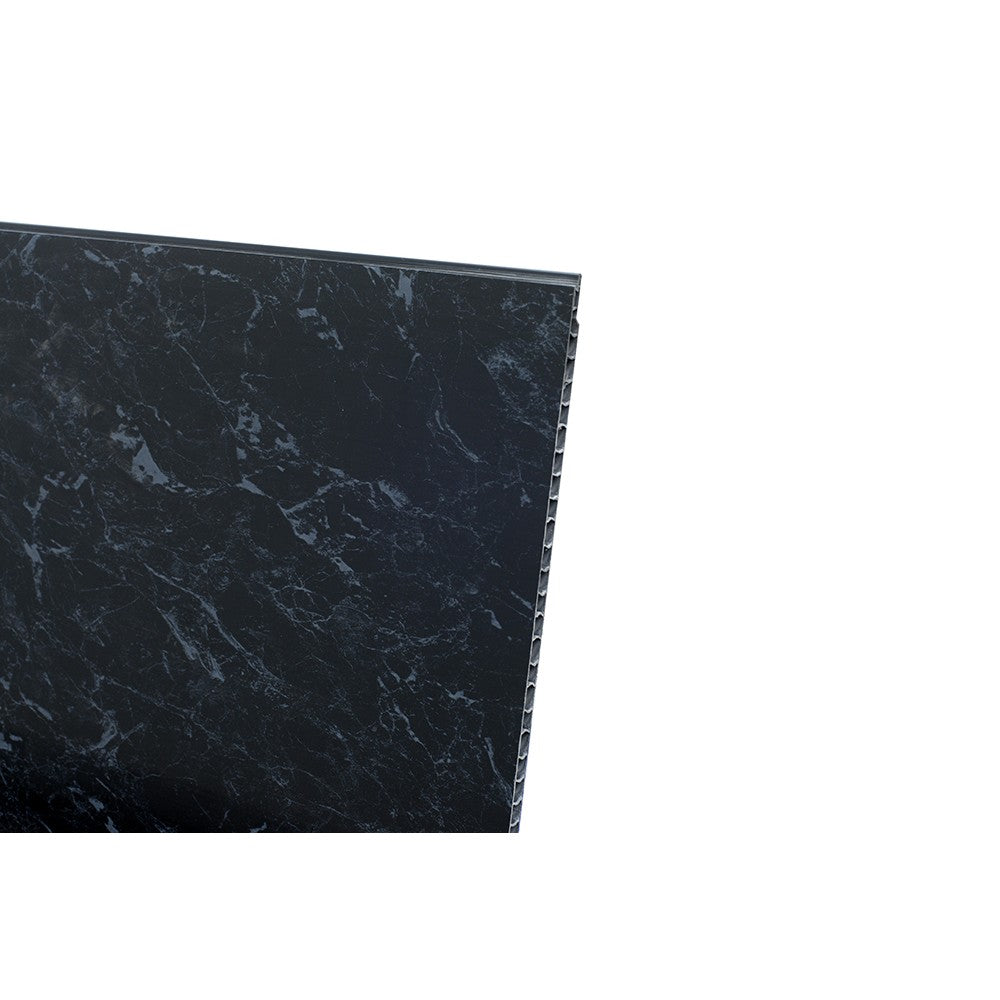 10mm PVC shower wall panel - Black marble 