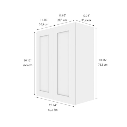 Kitchen Wall Cabinet 24in Shaker with door