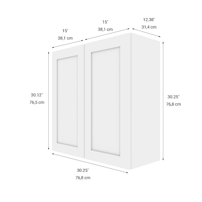 Kitchen Wall Cabinet 30in by 30in Shaker with door